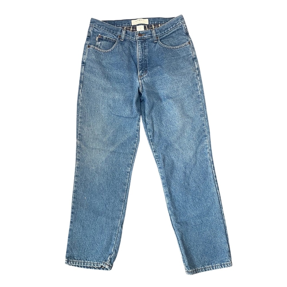 LL Bean Double L Classic‎ Fit Flannel Lined Jeans Mens 31x30 Blue Denim Straight